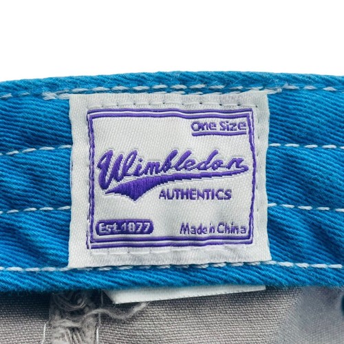Wimbledon Athletics Hat Cap Gray Blue Adult Unisex Tennis Adjustable Sportswear - Picture 6 of 6