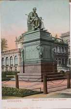 30609 AK DRESDEN Monument Friedrich August The Just At The Zwinger 1903