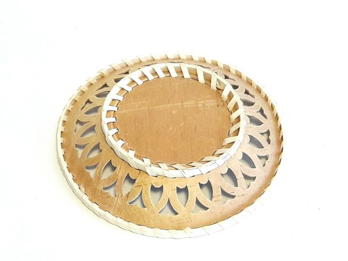 Wood Birch Bark Wall Hanging Wall Picture Painting Handmade Diameter 17cm - Picture 15 of 17