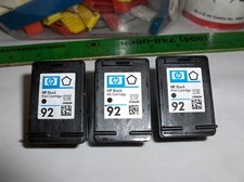 Hp Lot Of 3,EMPTY Ink Cartridges, 92 Black-C9362W- Never Refiled- FREE SHIP