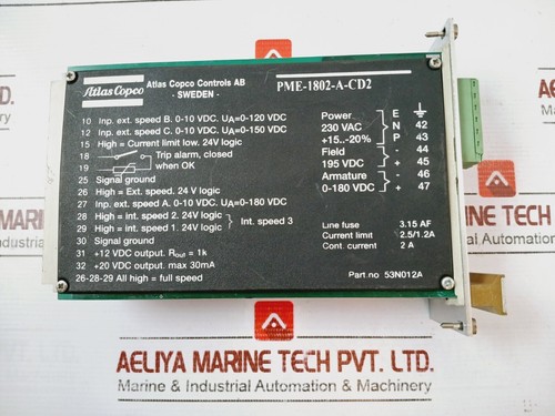 ATLAS COPCO PME-1802-A-CD2 Power Supply Module 53N012A Tetra Pak 90430-67 230VAC - Picture 10 of 10