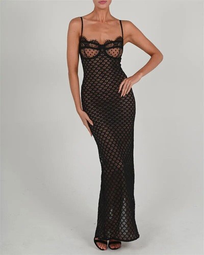 Elegant Italian Strap Printed Long Dress Women's Robe Sleeveless Party Dress - Picture 12 of 24