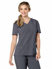 Urbane Performance Women  s Modern Fit Activent Cool-Panel Scrub Top Gray X-Small