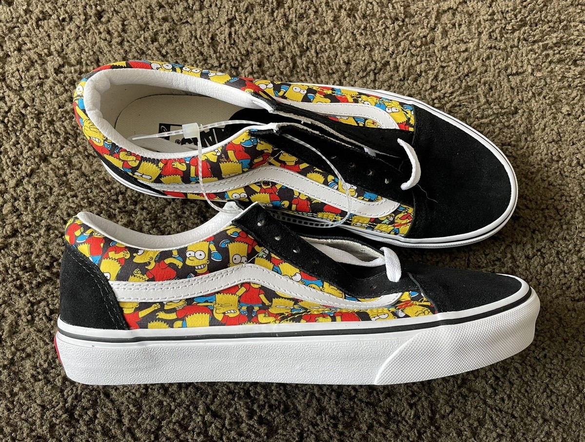 Vans The Simpsons Rare Bart Print Shoes M New 721454