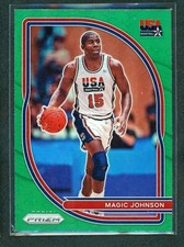 2020-21 Magic Johnson Panini Prizm Green USA TEAM 