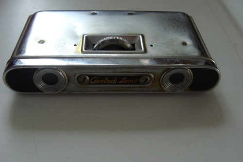 Vtg Sels 2.5 X Folding Binoculars Opera Glasses Silver-toned Case Coated Lenses - 第 2/4 張圖片