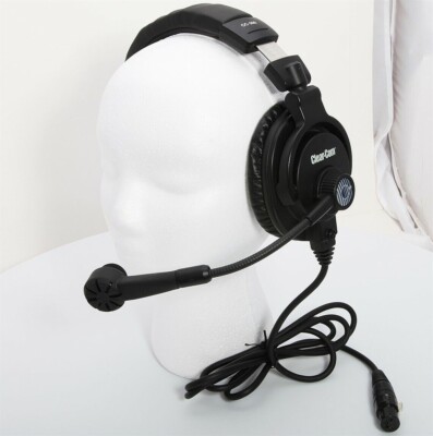 New ClearCom   Clear-Com CC-300-X4 Intercom Headset With 4 Pin Female XLR Plug 