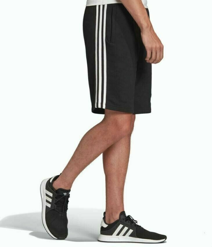 【Adidas コリア】 Essentials 3-Stripes Cotton Shorts Adidas Essentials 3-Stripes Tricot Shorts Black White Mens
