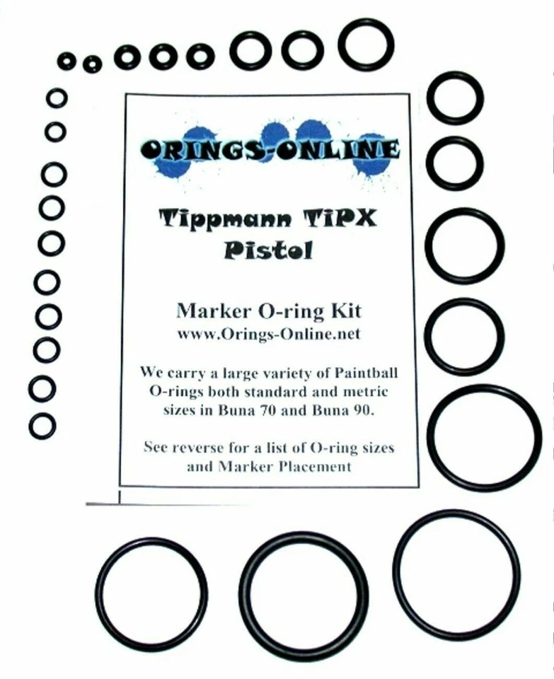 ORINGS-ONLINE Tippmann TiPX Paintball Marker O-ring Oring Kit x 4 rebuilds / kits