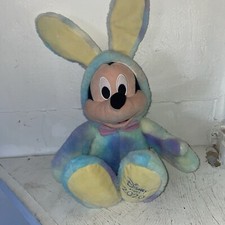 Disney Store 2020 Tie Dye Mickey Mouse Plush Easter Bunny Suit Stuffed Animal