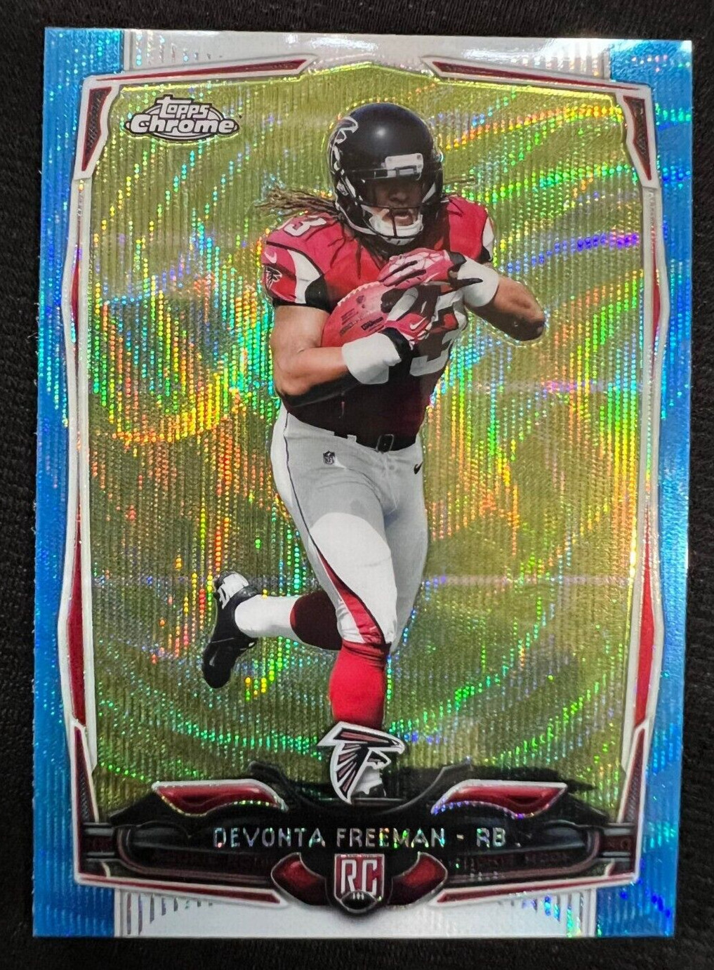 DEVONTA FREEMAN 2014 Topps Chrome Blue Wave Refractor #216 Rookie Card RC