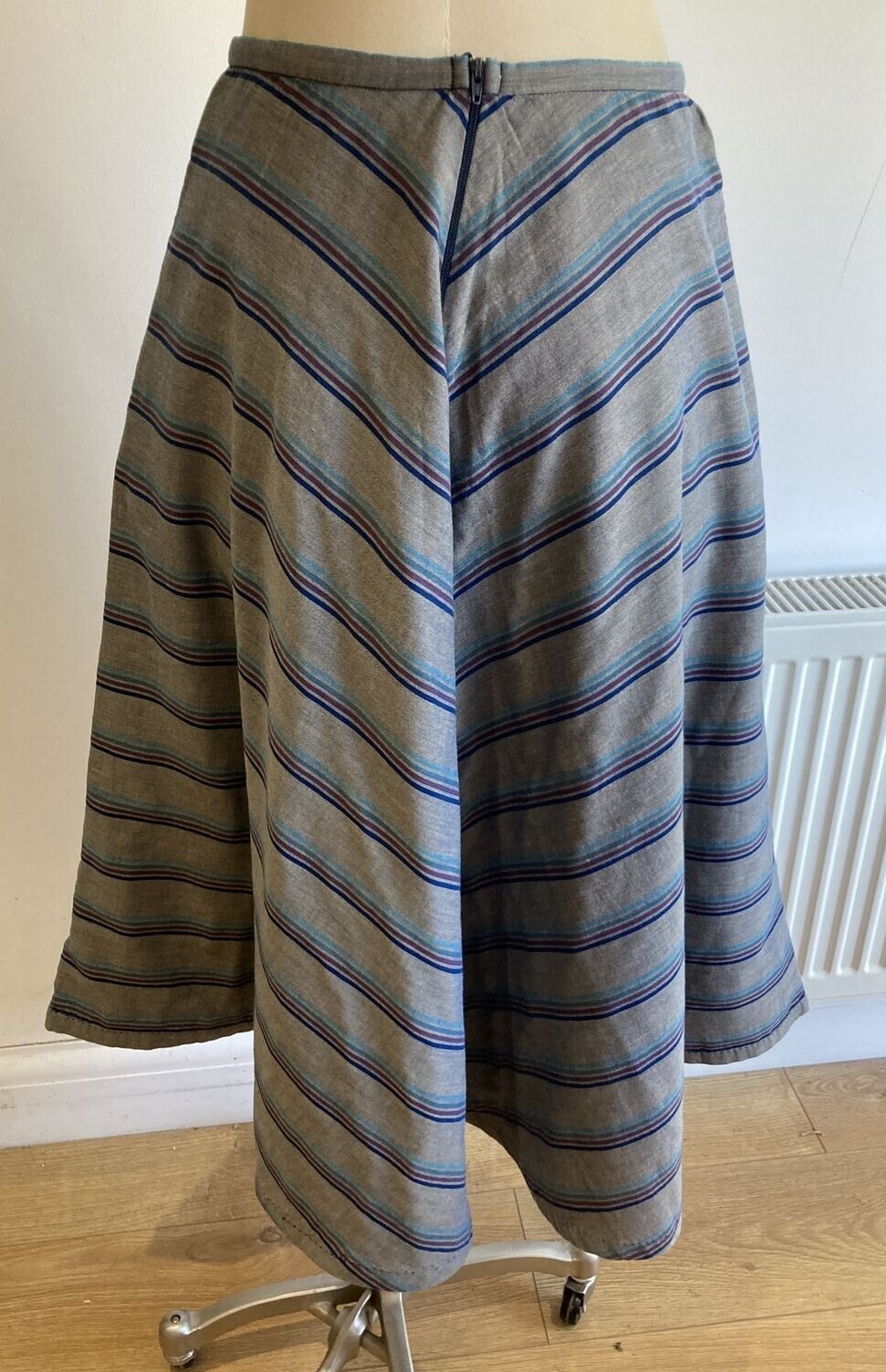 Seasalt Chevron Striped "Carving" Cotton Dirndl Skirt Size 10 UK BNWT 3