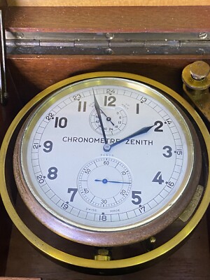 VINTAGE ZENITH CHRONOMETER MARINE CLOCK CALIBER 260 SWISS MADE | eBay