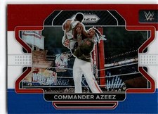 2022 Panini Prizm WWE #89 Commander Azeez Red, White and Blue
