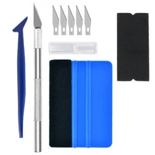 Vinyl Squeegee Kit Car Wrap Application Tools Window Tint Film Installation