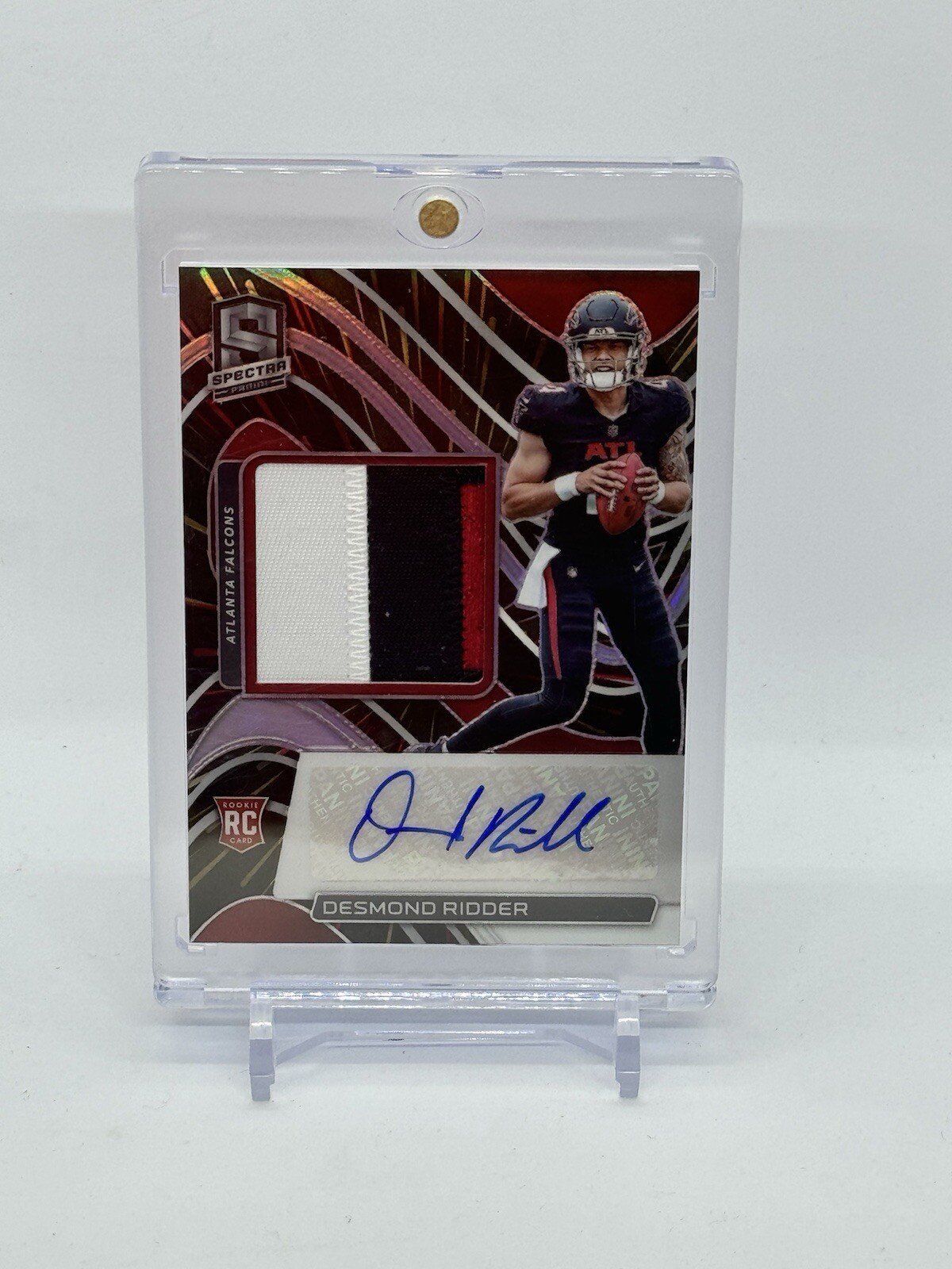 2022 Panini Spectra Desmond Ridder Hyper Prizm RPA /75 - 3 Color Patch - Falcons