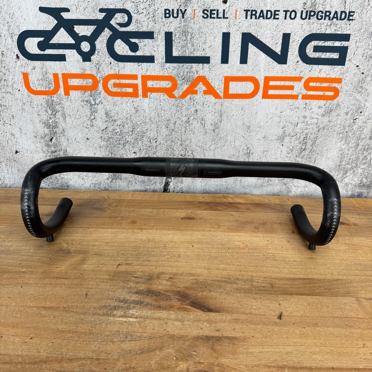 パーツ S-WORKS CARBON SHALLOW ROAD BAR 400mm S-Works Carbon Shallow Road Handlebar Specialized Black