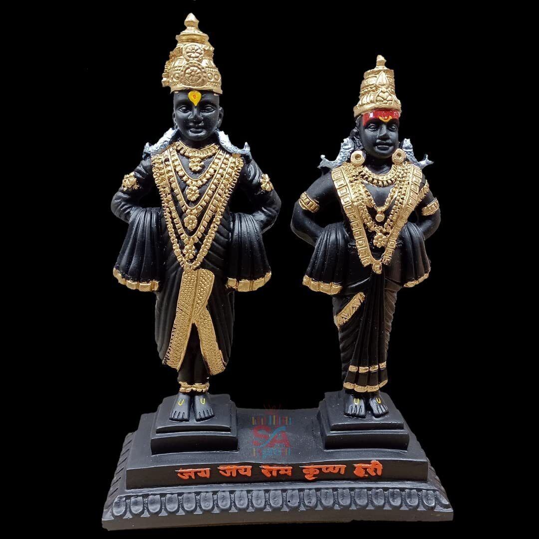 God Vitthal Rukmini Idol for Home & Office Decorative Resin ...