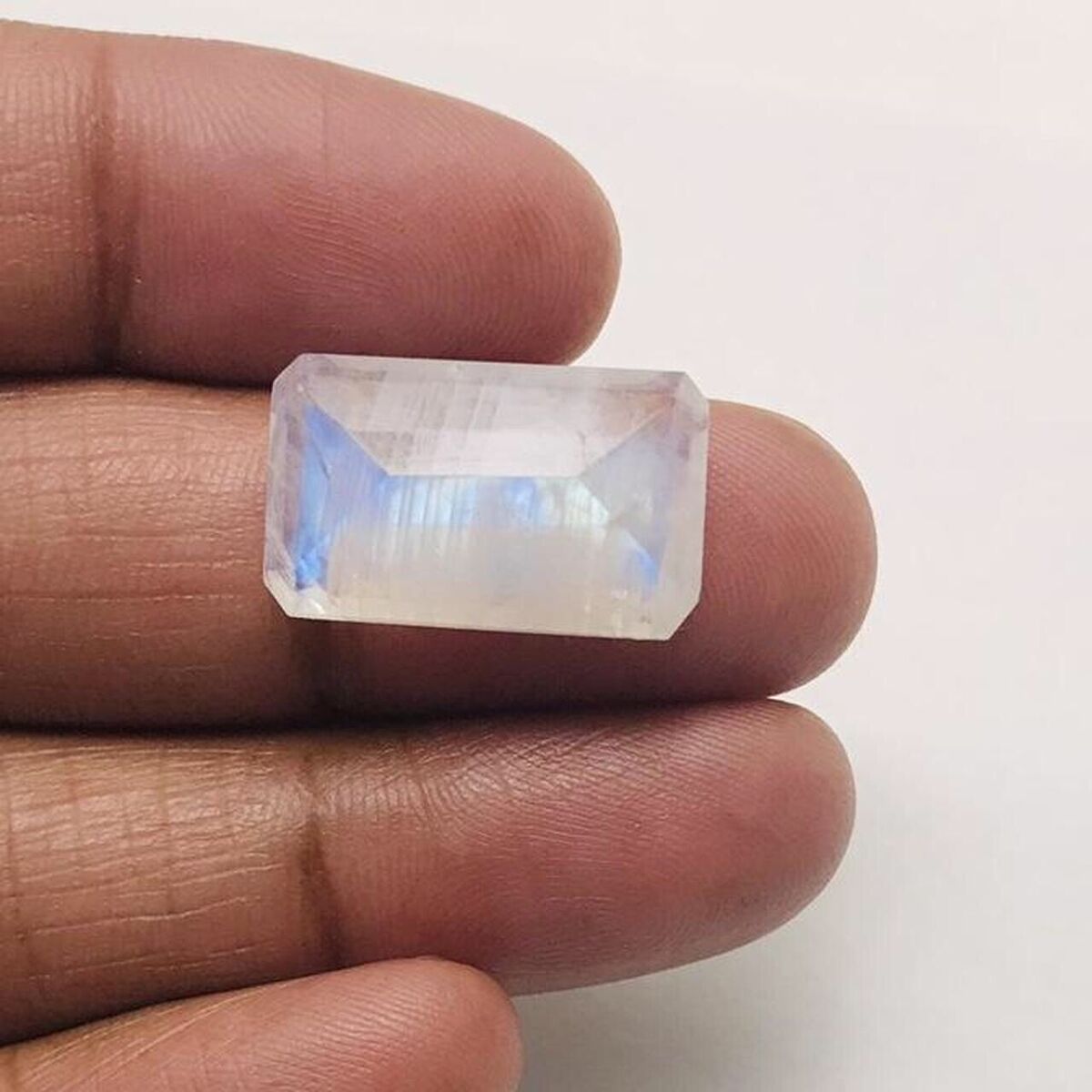 Rainbow Moonstone Facetted Cut Stone Square & Rectangle Rainbow Moonstone Facetted Cut Stone Square & Rectangle
