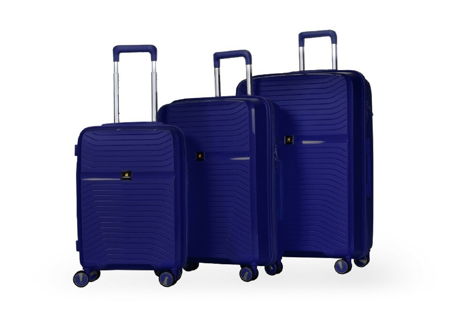 Juego de maletas rígidas de plástico con cuatro ruedas dobles 3 piezas