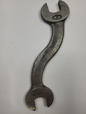 Vintage J.H. WILLIAMS S curved Obstruction Wrench 665E 5/8'' - 3/4'' Brooklyn