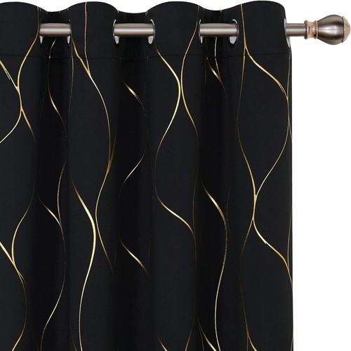 Blackout Curtains 52x96 Inch, Thermal Insulated Room Darkening Drapes, 2 Panels - Picture 2 of 10