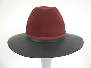 burgundy leather hat