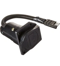 RV Pigtail - 20020 7-4 Way 9" Taillight Adapter for Coleman/Starcraft Black