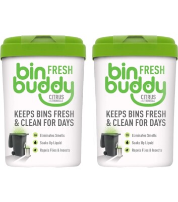 Bin Buddy Freshening Citrus Fresh 450gm kontrolliert stinkende Behälter drinnen und draußen 