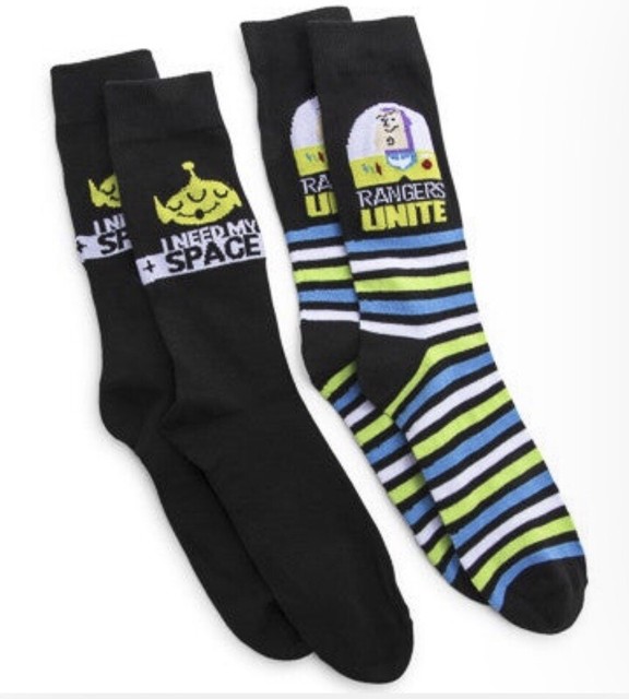 New Disney’s TOY STORY 4 Mens 2 Pair Socks BUZZ LIGHTYEAR/ALIENS I NEED MY SPACE eBay