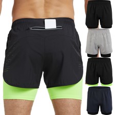 Men's Shorts Elasticated Waist Jogging Gym Workout Short Pants Fitness Running