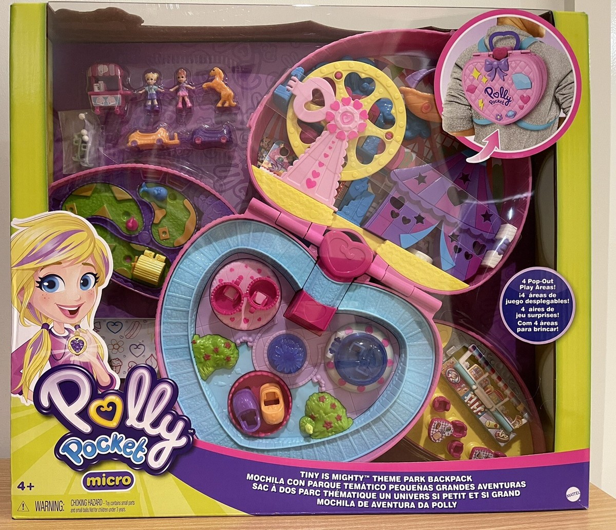 Polly Pocket Theme Park Backpack Playset Polly Pocket Tiny Mighty