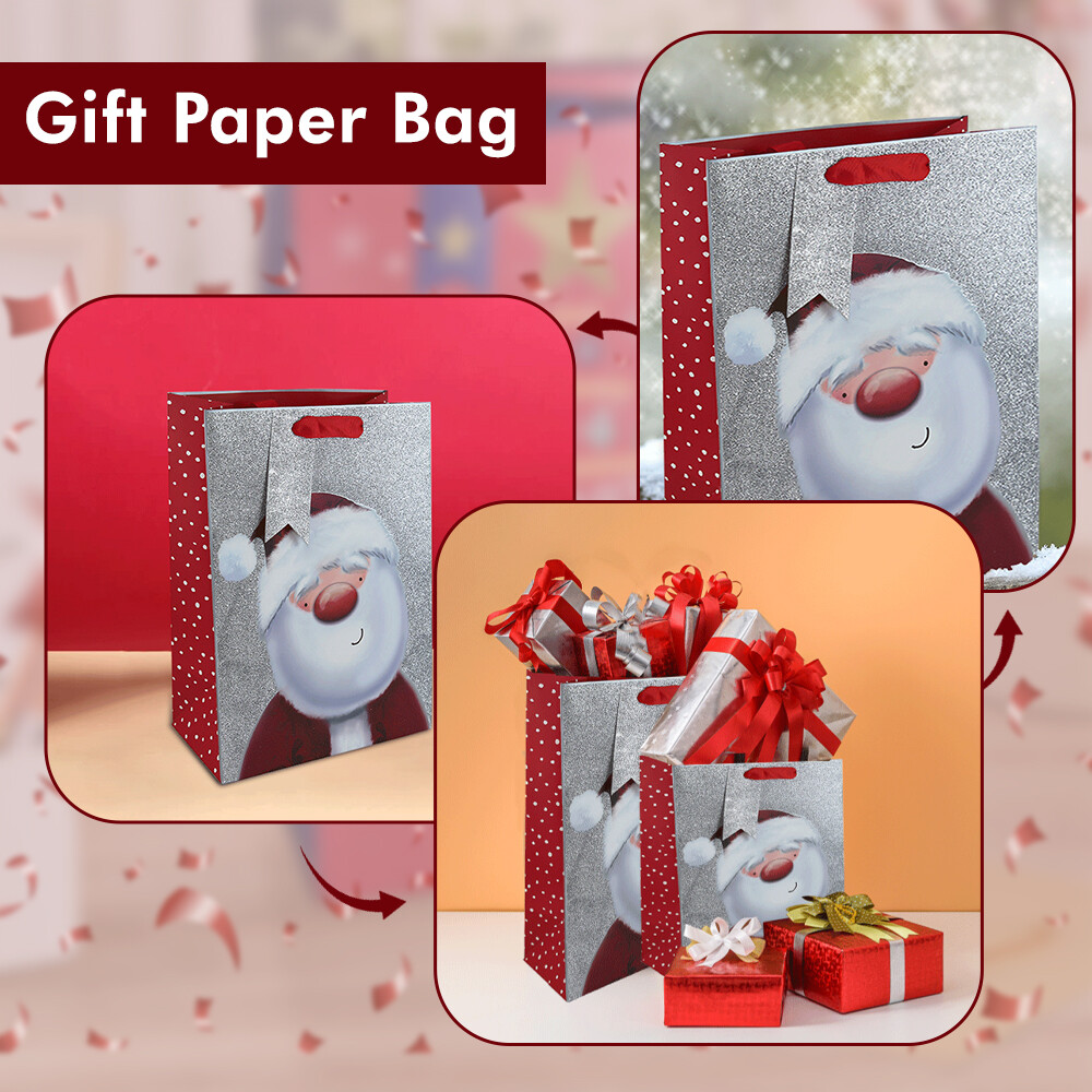 3 x Medium, Large, XL Christmas Gift Bags, Packaging, Gift Wrapping