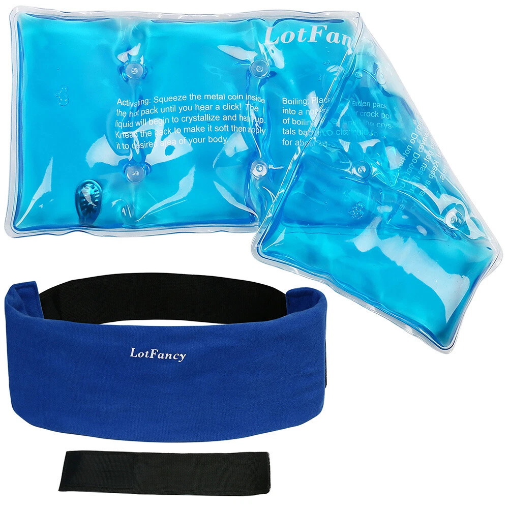 Short Reusable Ice Packs - 100% BPA-Free, Safe & Long Lasting Packs, 4 / Blue