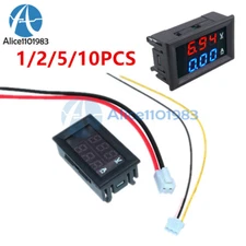 1/2/5/10X Digital Display Dual LED 100V 10A Ammeter Voltmeter Amp Volt Meter