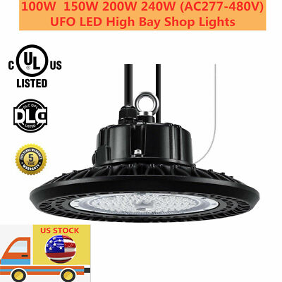 UFO LED High Bays Light 100W 150W 200W 240W  Warehouse Shop Light Fixtures 480V