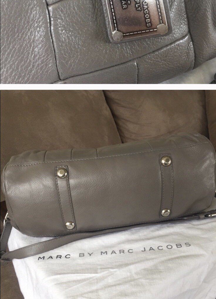 Marc Jacobs Patchwork Genuine Leather Gray Silver… - image 6