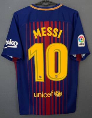 MENS MESSI FC BARCELONA 2017/2018 HOME FOOTBALL SOCCER SHIRT