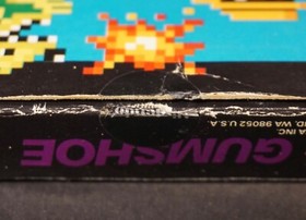 Nintendo Gumshoe Sticker Seal Black Box NES Video Game 5 screw Cartridge RARE