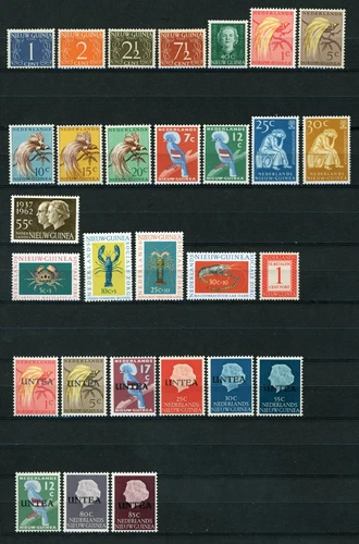 Nederlands Nieuw Guinea partijtje postfrisse zegels