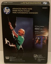 Hp Advanced Photo Paper 66 lb. Glossy 5 x 7 40 Sheets/Pack Q8690A Box Open