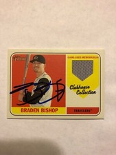 Seattle Mariners BRADEN BISHOP Signed Jersey Card