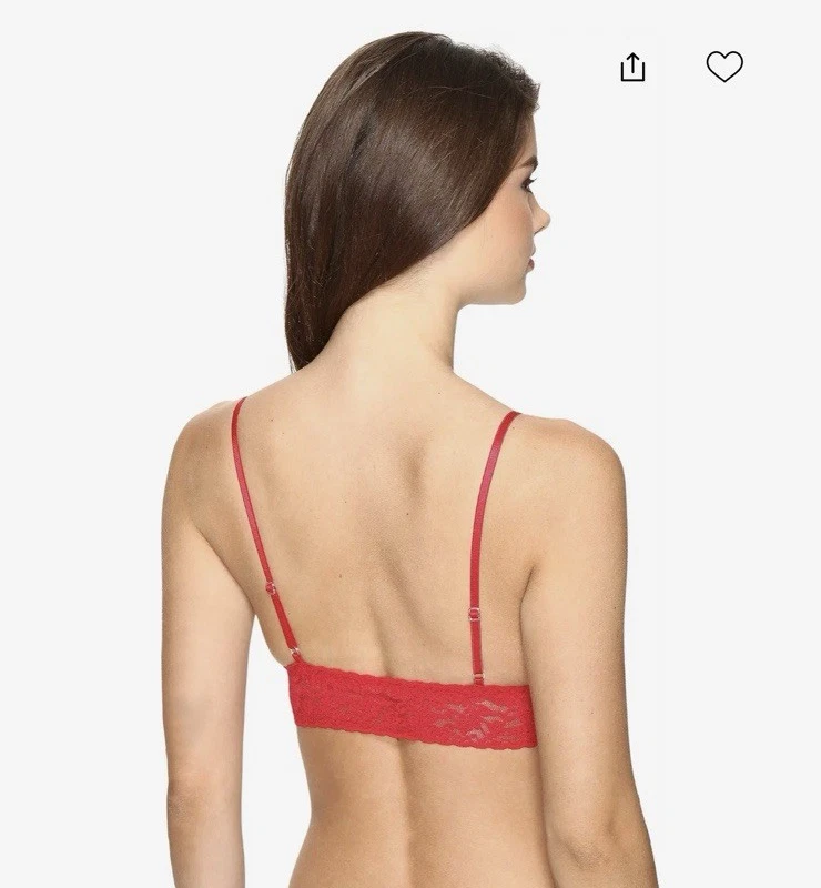 Sujetador acolchado Hanky Panky Signature de encaje talla grande encaje elástico ROJO NUEVO Foto 4 de 4