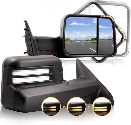 Power Heated Tow Mirrors Switchback Signals For 2019-2024 Dodge Ram 1500 Classic