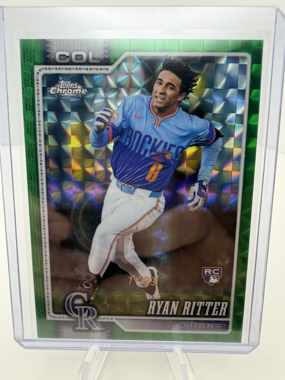 2026 Topps Chrome Ryan Ritter Green Geometric RC #71/99