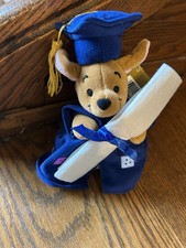 NEW CUTE DISNEY WINNIE THE POOH PLUSH TOY GRADUATION ROO WITH FREE SHIPPING