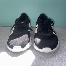 adidas Black White Solid Low Top Lace Up Athl...