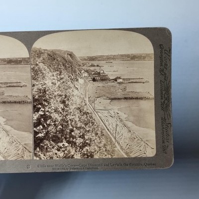 Levis Kanada Stereoview um 1900 Echtfoto Wolfes Cove Cape Diamond