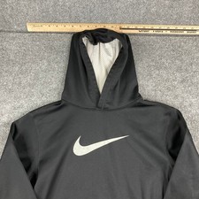 Nike Hoodie Boys Size XL Black Therma Fit Pullover Swoosh Athletic