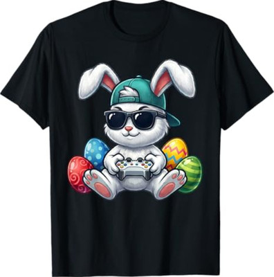 Funny Easter Bunny Gaming Video Game Gamer Easter Day T-Shirt